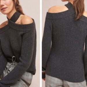 Criss Cross Cold Shoulder Knit Sweater